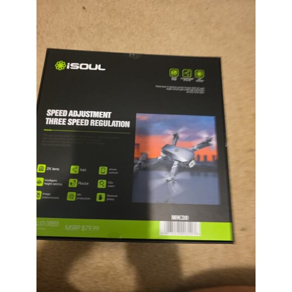 iSoul X78 Drone MK30 Remote Control Compact Foldable 2K Lens 3 Speed Regulation - Picture 3 of 3